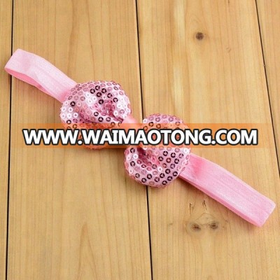 in stock mix colors elastic sequin head band kids