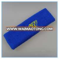 China manufacture custom men's sweat head band embroider logo Gym Bulk Sport Head band