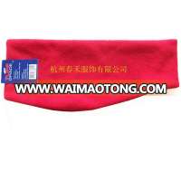 winter fashion sport men ladies gilrs 100% polyester head band factory black red grey color elastic polar fleece head band